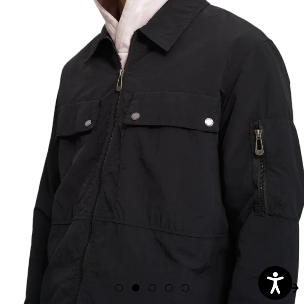 Noize Julian Minimalist Black Water-repellant Windbreaker Spring Jacket men XXL - Picture 4 of 16